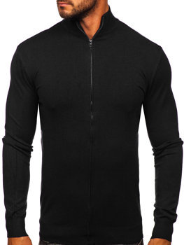 Czarny sweter męski rozpinany Denley MM6004