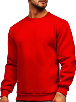 Czerwona gruba bluza męska bez kaptura Bolf 2001