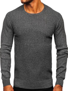 Grafitowy sweter męski Denley S8523