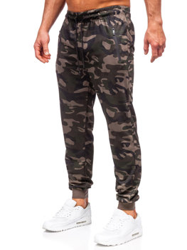 Khaki spodnie męskie joggery dresowe moro Denley JX6185