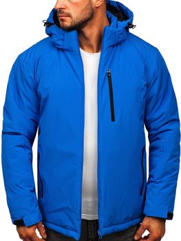 Niebieska kurtka męska zimowa sportowa Denley HH011
