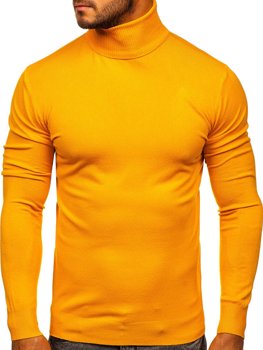 Żółty golf sweter męski bez nadruku Denley YY02
