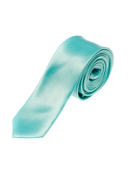 Elegancki krawat męski miętowy wąski Denley K001