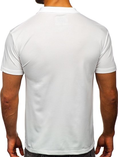 Koszulka polo męska biała Denley HS2005