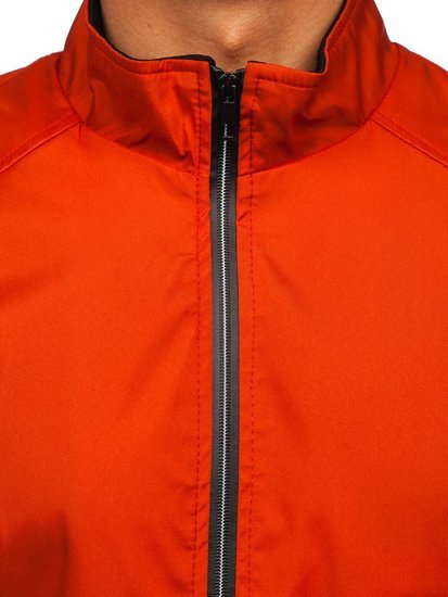 Pomarańczowa przejściowa kurtka męska Denley 6782