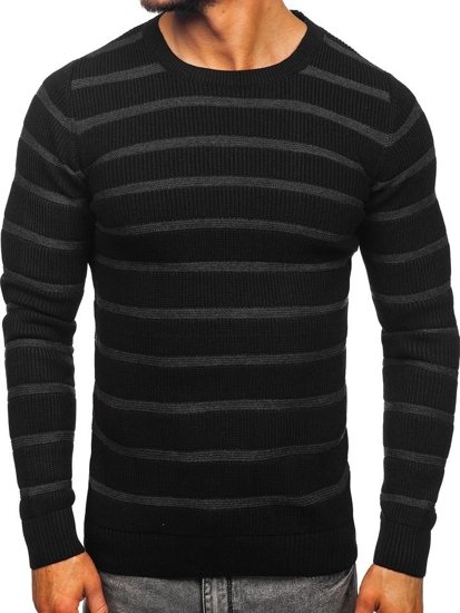 Sweter męski czarny Denley 4356