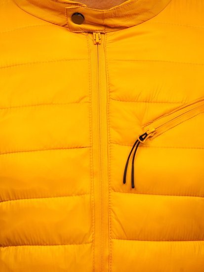 Żółta przejściowa kurtka męska Denley M13006