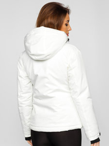 Biała kurtka zimowa damska sportowa Denley HH012A