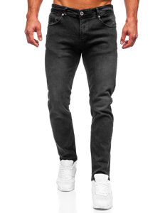 Czarne spodnie jeansowe męskie regular fit Denley 6693R