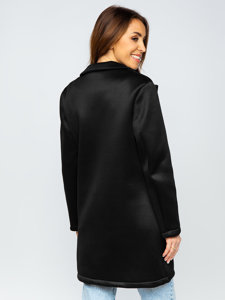 Czarny krótki płaszcz damski Denley 20672