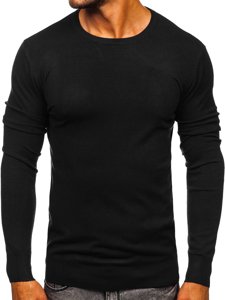 Czarny sweter basic męski Denley YY01