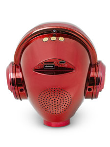 Czerwony głośnik bezprzewodowy czaszka bluetooth E80