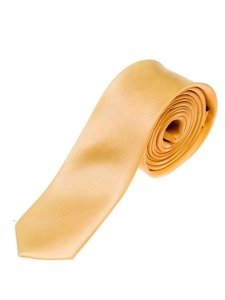 Elegancki krawat męski pomarańczowy wąski Denley K001