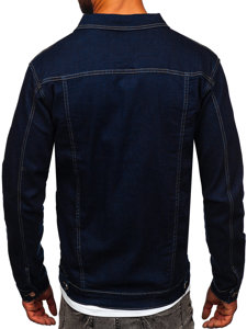 Granatowa jeansowa kurtka męska Denley MJ510BS