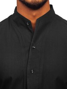 Koszula męska z długim rękawem czarna Bolf 5702