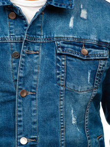 Niebieska jeansowa kurtka męska Denley MJ500B