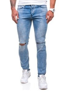 Spodnie jeansowe męskie błękitne Denley 272