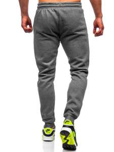 Spodnie męskie joggery dresowe grafitowe Denley XW03