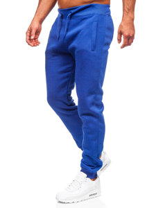 Spodnie męskie joggery dresowe kobaltowe Denley XW01