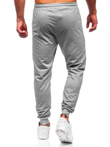 Szare spodnie męskie joggery dresowe Denley K10352