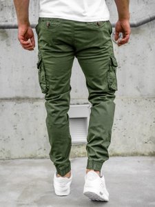 Zielone spodnie joggery bojówki męskie Denley CT6702S0
